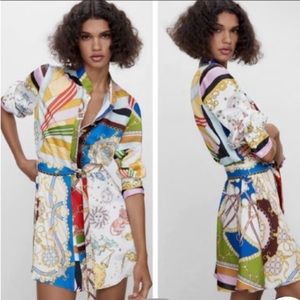 Zara Multicolor Patterned Dress